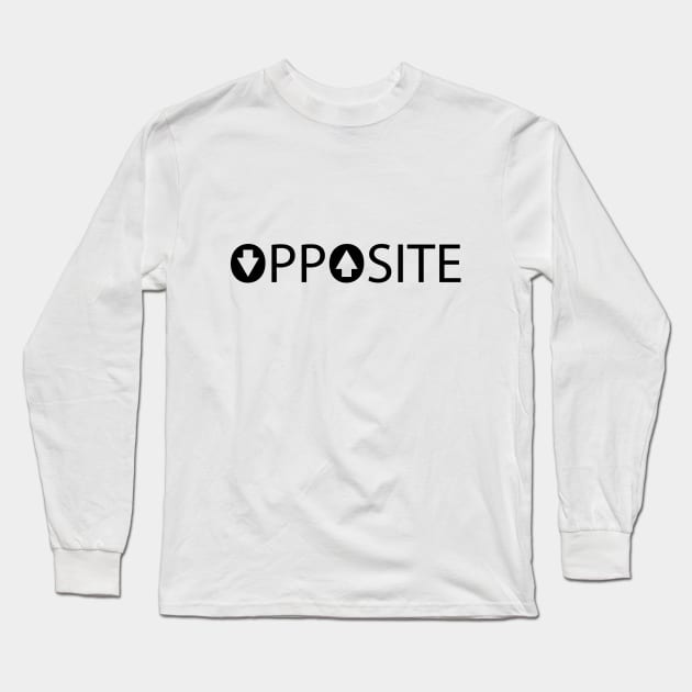 Opposite typographic logo design Long Sleeve T-Shirt by CRE4T1V1TY